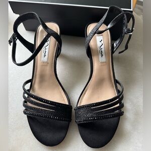 Nina Black Strappy Heels